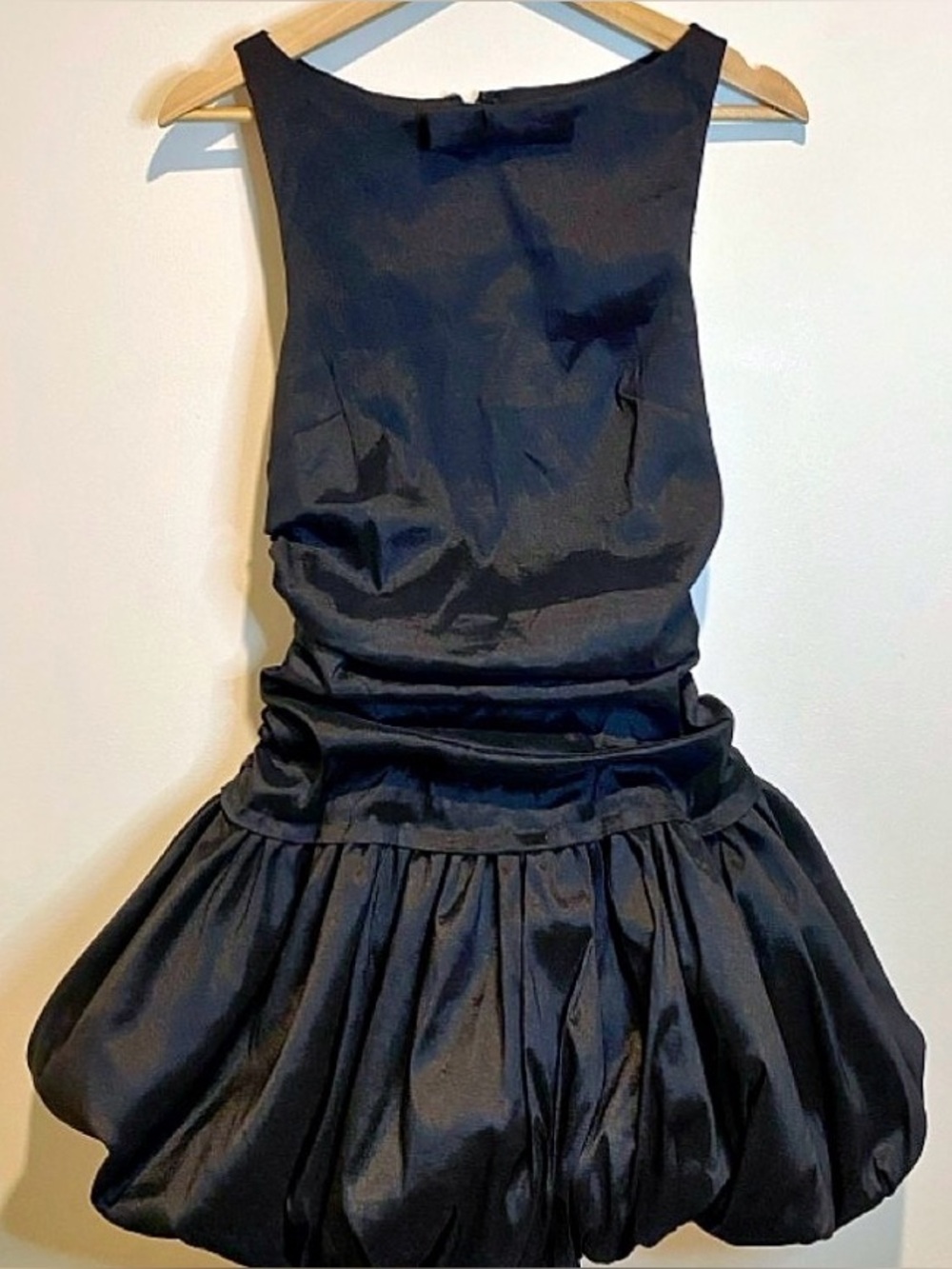 Lovers + Friends Annie Mini Black Bubble Hem